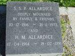 ALLARDICE S.S.P. 1916-1973 :: ALLARADICE H.M. 1914-1991