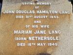 LANG John Douglas Hamilton -1945 & Marian Jane NETHERSOLE -1945