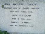 LAMONT Daniel -1970 & Jean Mac Call -1948 :: SCOTLAND John -1959