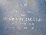 ROUX Henricus Jacobus 1942-1991