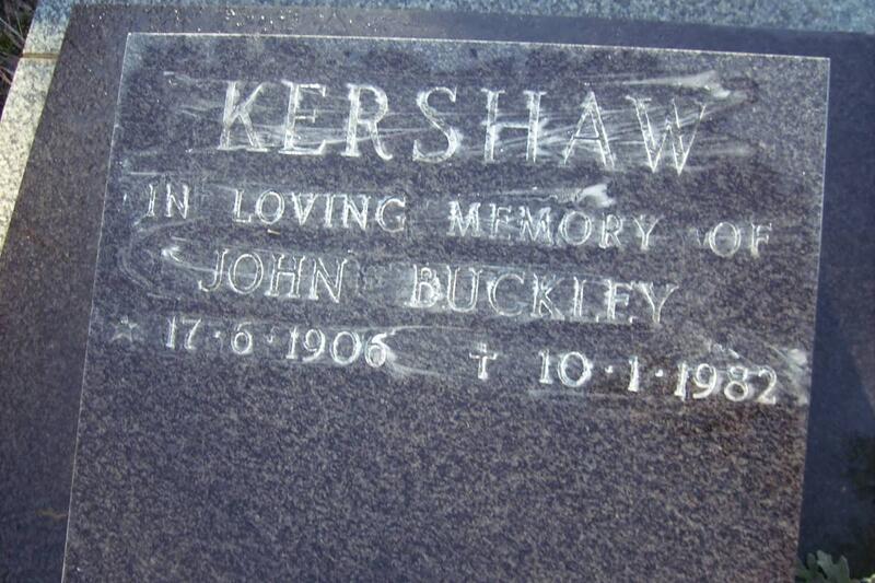KERSHAW John Buckley 1906-1982