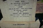 ROUX Jaap, le 1903-1958 & Violet BEUKES 1904-1989