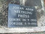 PREISS Jojan Adam Neethling 1900-1984