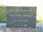 MESCHT Hester Johanna, van der 1925-1992