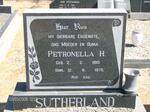 SUTHERLAND Petronella H. 1915-1975