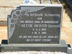 RICHTER Bettie nee BASSON 1894-1983