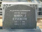 ETSEBETH Maria J. 1882-1975