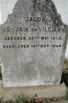 VILLIERS Jacob Hendrik, de 1852-1884