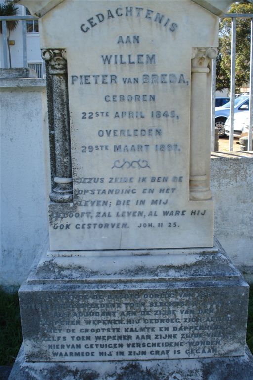 BREDA Willem Pieter, van 1845-1897