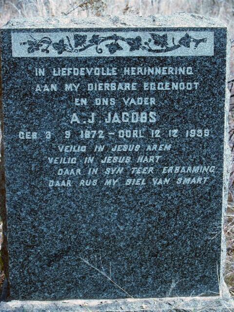 JACOBS A.J. 1872-1939