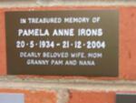 IRONS Pamela Anne 1934-2004