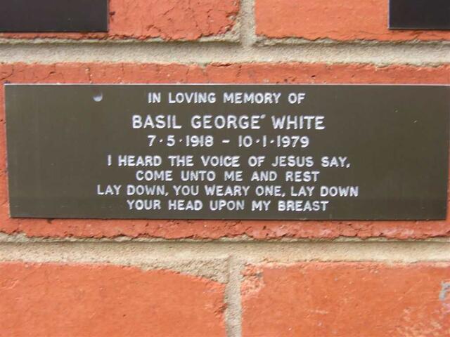 WHITE Basil George 1918-1979
