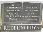 REDELINGHUYS Gesina Wilhelmina Maria 1890-1986