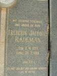 RADEMAN Frederik Jacobus 1893-1965