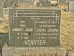 VERSTER Andries Jacob 1891-1962 & Susara Johanna JANSEN VAN VUUREN 1905-1961