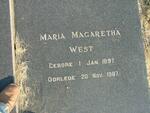 WEST Maria Magaretha 1897-1987