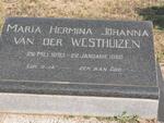 WESTHUIZEN Maria Hermina Johanna, van der 1893-1980