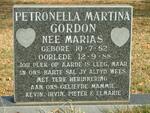GORDON Petronalla Martina nee MARAIS 1952-1988