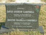 CAMPBELL David Andrew 1916-1999 & Hester Isabella 1929-2002