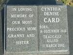 CARD Cynthia Denise 1942-2002