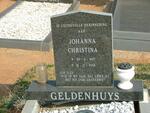 GELDENHUYS Johanna Christina 1927-2006