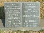 DOES Pieter Johannes, de 1908-1988 & Petronella 1909-2000