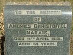 MARAIS Andries Christoffel -1935