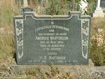 MARTINSON Andries 1972-1942 & H.S. 1891-1974