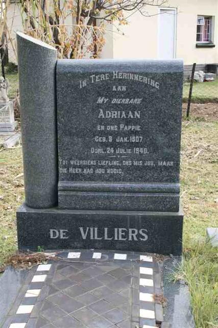 VILLIERS Adriaan, de 1907-1940