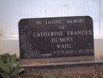 WAHL Catherine Francis Duminy 1891-1893