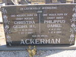 ACKERMAN Philippus Daniel 1915-1998 & Christina Gezina H.L. 1910-1997