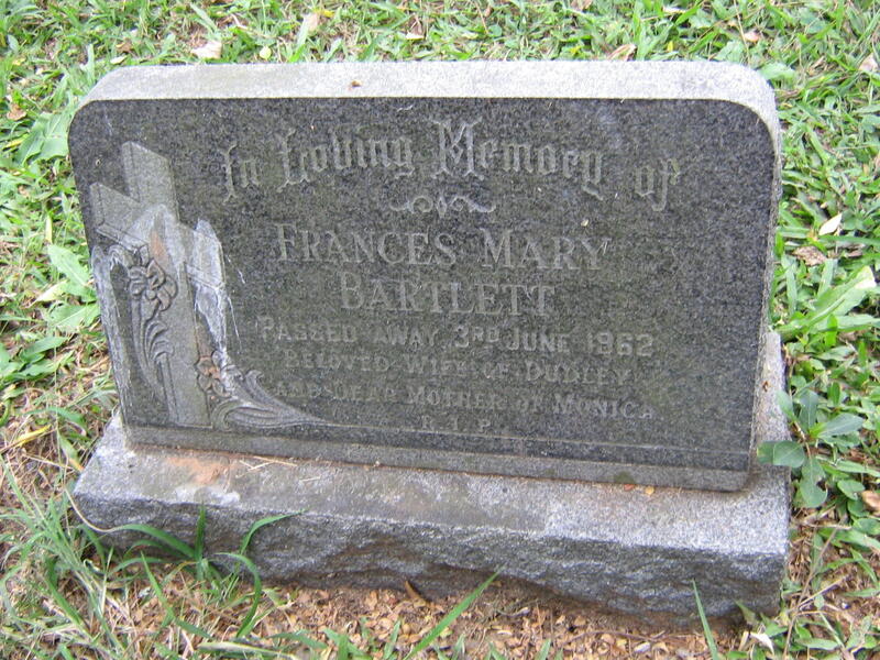 BARTLETT Frances Mary -1962