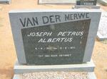 MERWE Joseph Petrus Albertus, van der 1913-1971
