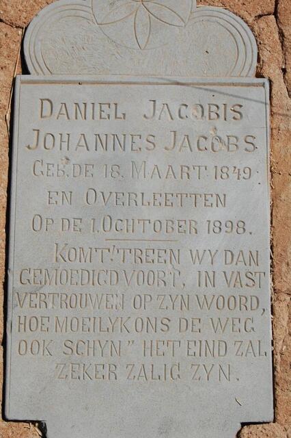 JACOBS Daniel Jacobis Johannes 1849-1898