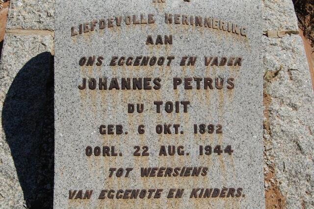 TOIT Johannes Petrus, du 1892-1944