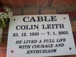 CABLE Colin Leith 1910-2003