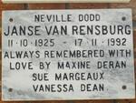 RENSBURG Neville Dodd, Janse van 1925-1992