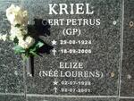 KRIEL Gert Petrus 1924-2006 & Elize LOURENS 1928-2001