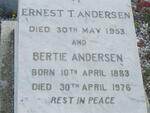 ANDERSEN Ernest T. -1953 :: ANDERSEN Bertie 1883-1976