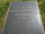 JORDAAN Johanna Alexandria nee STADION 1917-1981