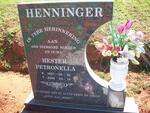 HENNINGER Hester Petronella 1927-2005