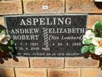 ASPELING Andrew Robert 1927-2008 & Elizabeth LOMBARD 1929-