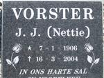 VORSTER J.J. 1906-2004