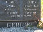 GERICKE Hendrik Sebastiaan 1910-1990 & Elsabe Maria 1913-1999