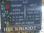 HECKROODT Gerhard Van Zyl 1944-2004 :: HECKROODT Anna Jeanette 1910-2000