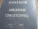 HANEKOM Abraham Christoffel 1902-1983