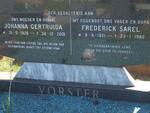 VORSTER Frederick Sarel 1921-1980 & Johanna Gertruida 1928-2001