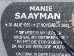 SAAYMAN Manie 1939-2003