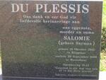 PLESSIS Salomie, du nee SNYMAN 1933-2006