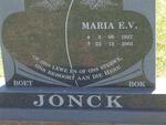 JONCK Maria E.V. 1927-2001